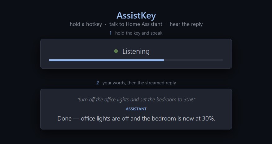 AssistKey popup