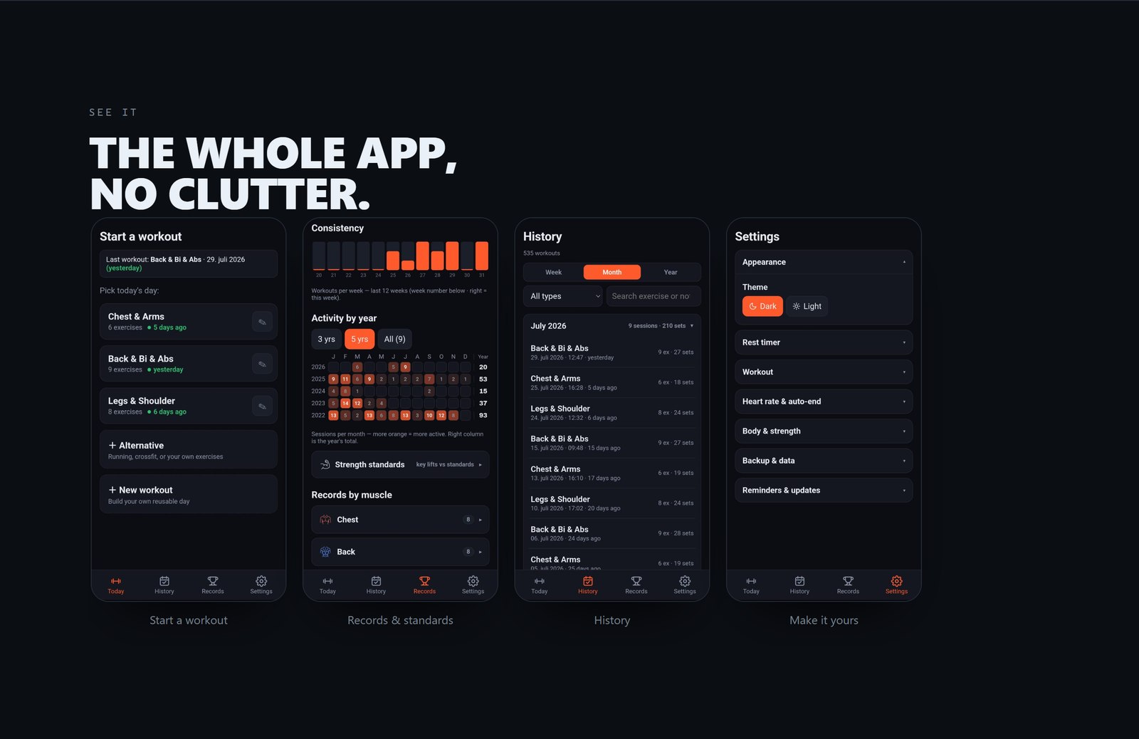 NoBS app overview