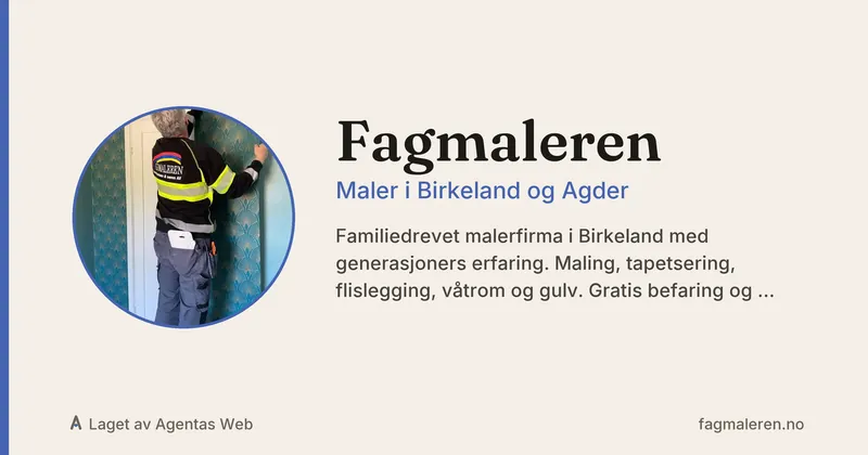 Fagmaleren Fred Thorsen og Sønn AS, fagmaleren.no